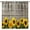 Sunflower-5, variant on Sunflower Floral Curtains Farmhouse Wooden Board Rod Pocket Blackout Window Drapes for Bedroom Living Room Kitchen Cafe Decor （W42xL84 Inch） x2 Panels