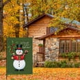 thumbnail image 4 of Christmas Welcome Winter Versatile House Flags for Lawn Front Door Backyard Snowflakes Washable House Decor Winter Holiday Snowman Green Double-Colored Porch Flags 28x40 Inches, 4 of 6