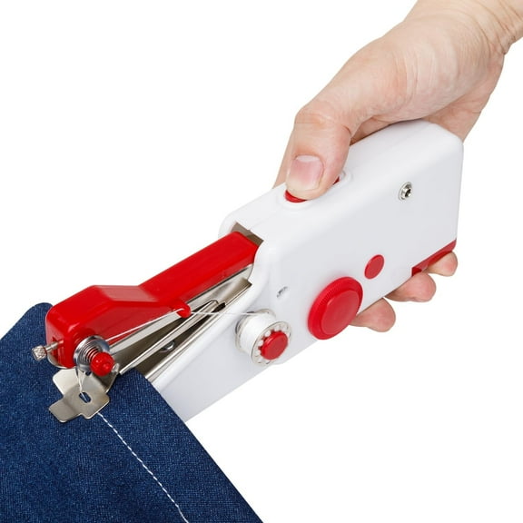 Handheld Sewing Machine CS101,Sewing Machine for Beginners,Portable Electric Mini and Samll Hand Held Kit for Adults and Kids Ages 8-12 Included Mannual and Accessories,Quick Stitching,White and Red