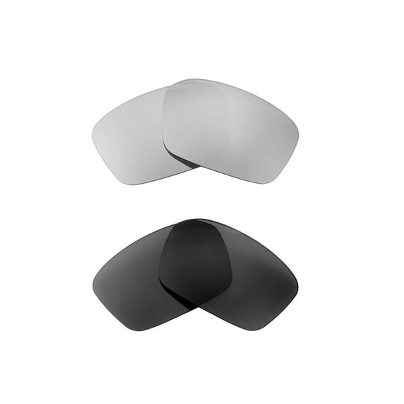 Walleva Polarized Titanium   Black Replacement Lenses For Oakley Siphon Sunglasses