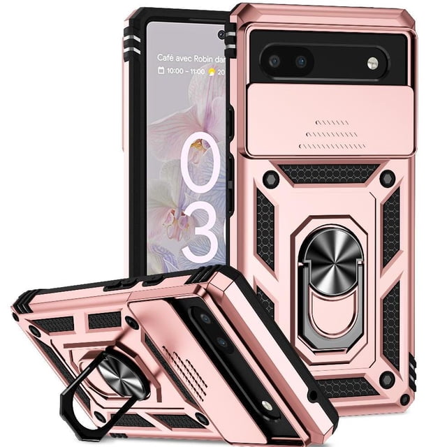 Estuche GANGXUN para Google Pixel 6A, soporte giratorio 360°, estilo mecánico y magnético