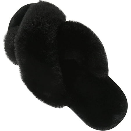 

PIKADINGNIS Fluffy House Slippers for Women Fuzzy Slippers Upgraded 4 Layered TPR Sole Cute Slippers for Women Indoor and Outdoor