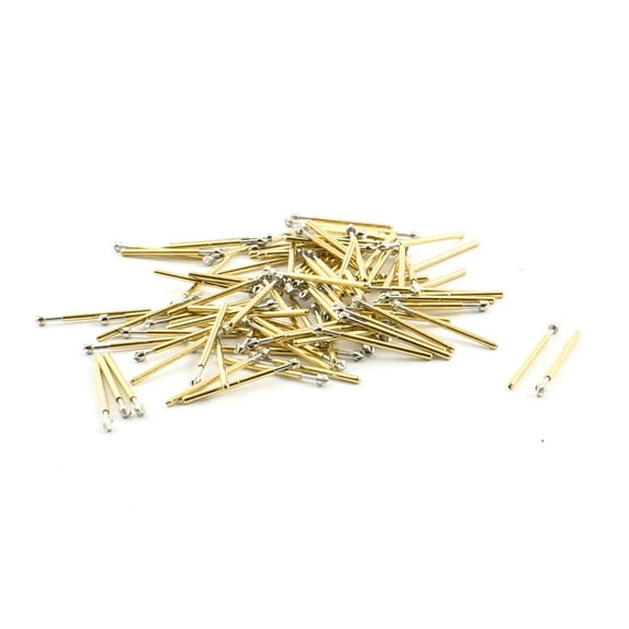 Unique Bargains 100Pcs Spring Test Probes PCB Testing Pins 1.5mm Dia Tip 17mm Length P75-LM2