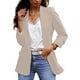 thumbnail image 2 of ICHUANYI Clearance Womens Ladies Turn Down Collar Jacket Long Sleeve Coat Outerwear Blazer(Khaki, XXL) ICHUANYI WER2023081117812, 2 of 6