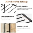 thumbnail image 6 of Twin Size Loft Bed with Desk & Shoe Bench,Metal Loft Bed Frame with Power Outlet,Heavy-Duty Loft Beds,No Box Spring Needed,Brown, 6 of 8