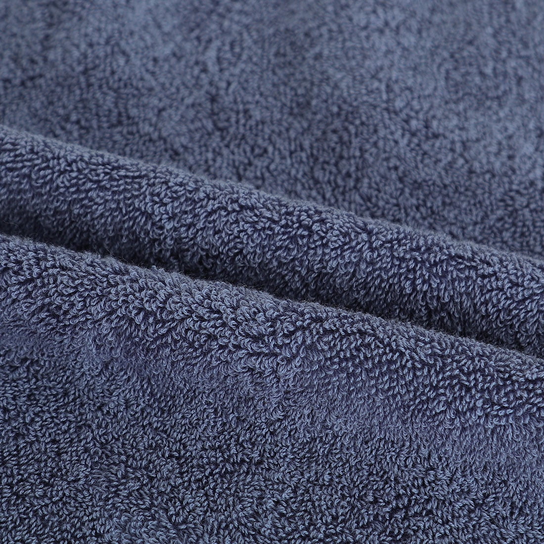 Unique Bargains 2-Pack 100% Cotton Soft Drying Hand Face Towels Navy Blue