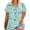 Light Blue, variant on 2025 Women's Plus Size Oversized Tunic Tops - Soft Cotton V-Neck Half Sleeve Tee Shirts, Summer Casual Loose Fit