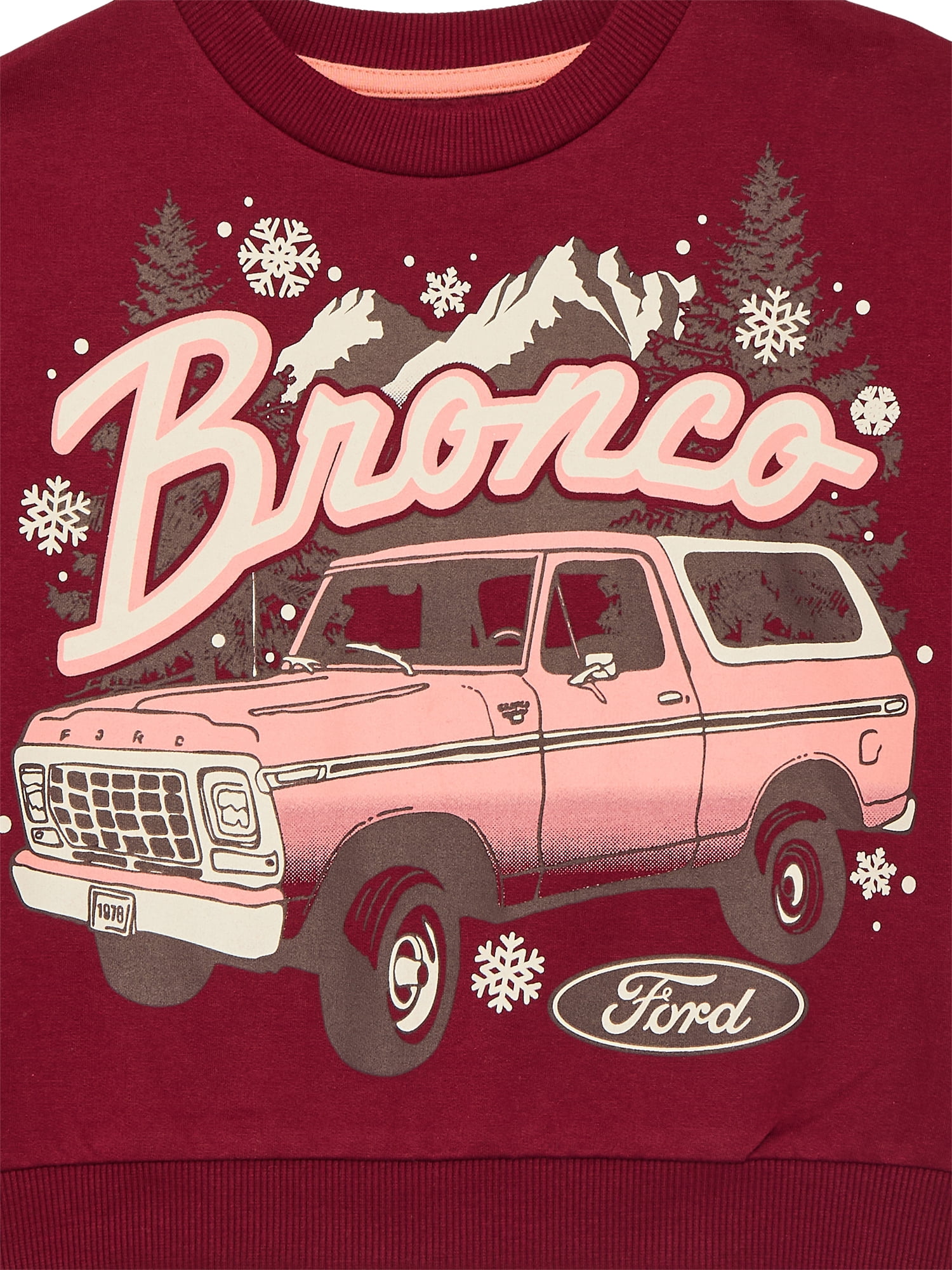 Ford Bronco Toddler Girls Graphic Crewneck Sweatshirt with Long Sleeves, Sizes 12M-5T