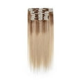 thumbnail image 2 of MY-LADY Extra Thick Clip in 100% Remy Human Hair Extension Double Weft Full Head Natural Hairpiece 110-170g #12P613T61316inch, 2 of 10