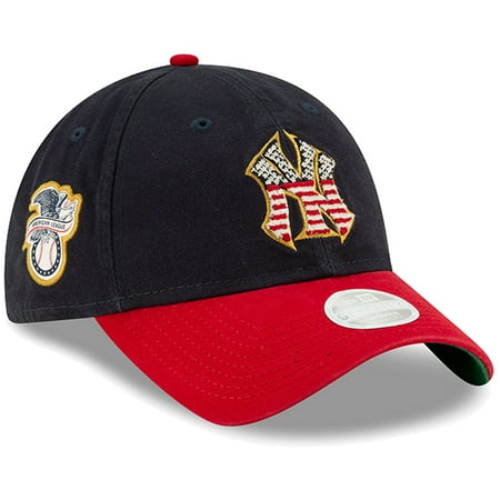 - New York Yankees New Era Women's 2019 Stars & Stripes 4th of July 9TWENTY Adjustable Hat - Navy - OSFA