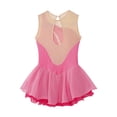 thumbnail image 3 of YONGHS Kids Girls Shiny Rhinestone Figure Ice Skating Dress Sleeveless Chiffon Ballet Dance Dress Pink 8, 3 of 7