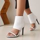 thumbnail image 5 of Zapatos de mujer Sandalias con cremallera en la espalda Tacón muy alto Peep Toe Encaje Recorte Flor Stilettos transpirables Wmkox8yii  hfjk4147, 5 of 9