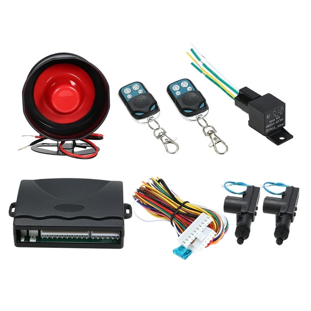 Alarma para coche ALARMA DE COCHE NUEVO + KIT DE CIERRE CENTRAL REMOTO DE 2 PUERTAS CON SENSOR DE CH Tomshoo Alarma para coche