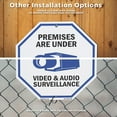 thumbnail image 6 of Premises Are Under Video & Audio Surveillance (10 Pack) 10 inch X 10 inch Octagon Aluminum Metal Signs with Aluminum Mounting Stakes Weather Resistant UV Protected for Workplace Private, 6 of 8
