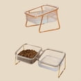 thumbnail image 2 of Recipiente Doble para Mascotas,Cuenco Transparente de Base Alta para Gatos,Agua para Beber,Comida para Gatos con Soporte,Alimentador de Agua Elevado,Suministros para Perros, 2 of 8