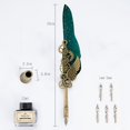 thumbnail image 4 of Mightlink 0.5mm Vintage Replaceable Quill Pen Set Copper Convenient Use Quill Pen Ink Set for Beginners, 4 of 5
