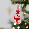 thumbnail image 4 of LSLJS Christmas Tree Knitted Hanging Ornaments, Christmas Decorations, 7.5 inch Red and White Snowman Knitted Pendant, Abstract Handmade Xmas Hanging Ornaments Car Rearview Mirror Pendant, 4 of 5