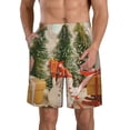 thumbnail image 2 of Uemuo Holiday Christmas Stars Pattern Men's Swim Trunks Hawaiian Beach Bathing Suit Swimsuits Beach Quick-Dry Shorts with Pockets-XX-Large, 2 of 9