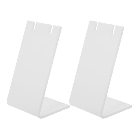 ETHZZLE Acrylic Earring Holder White 2Pcs 3.15X1.77X1.42In