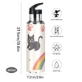 thumbnail image 5 of ALAZA Cat and Rainbow Footprint Water Bottle Insulated Flask Stainless Steel Straw Lid 20 oz, 5 of 6