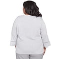 thumbnail image 2 of Alfred Dunner Womens Plus-Size Embroidered Scroll Bell Sleeve Top, 2 of 4