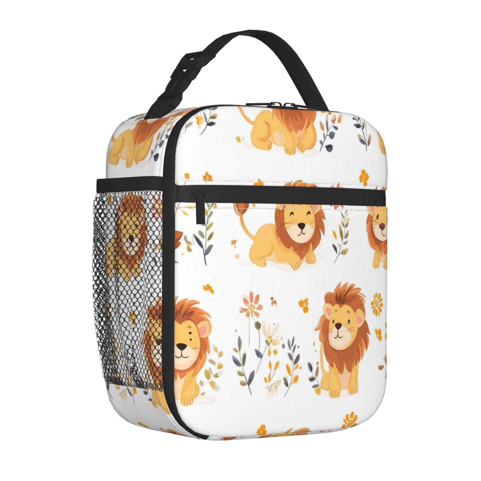 Lunch Bag For Women Men Insulated Portable Lunch Box Bento Box Office Picnic Travel Cooler Bag Cute Little Lion