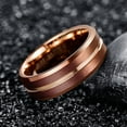 thumbnail image 5 of Men's 8mm Grooved Tungsten Carbide Ring Matte Finish Wedding Band Size 6 to 14, 5 of 5