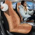 thumbnail image 3 of Uorisanigo Universal Brown Car Seat Cover for Front Only Washable High Back Bucket Seat Covers - Fit Most Cars, Trucks, SUVS, Vans 2 PCS Car Seats Protectors, 3 of 7