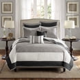 thumbnail image 7 of Premium 7Piece Black Reversible Bedding Set King/Cal King Modern Style for Cozy Home, 7 of 7