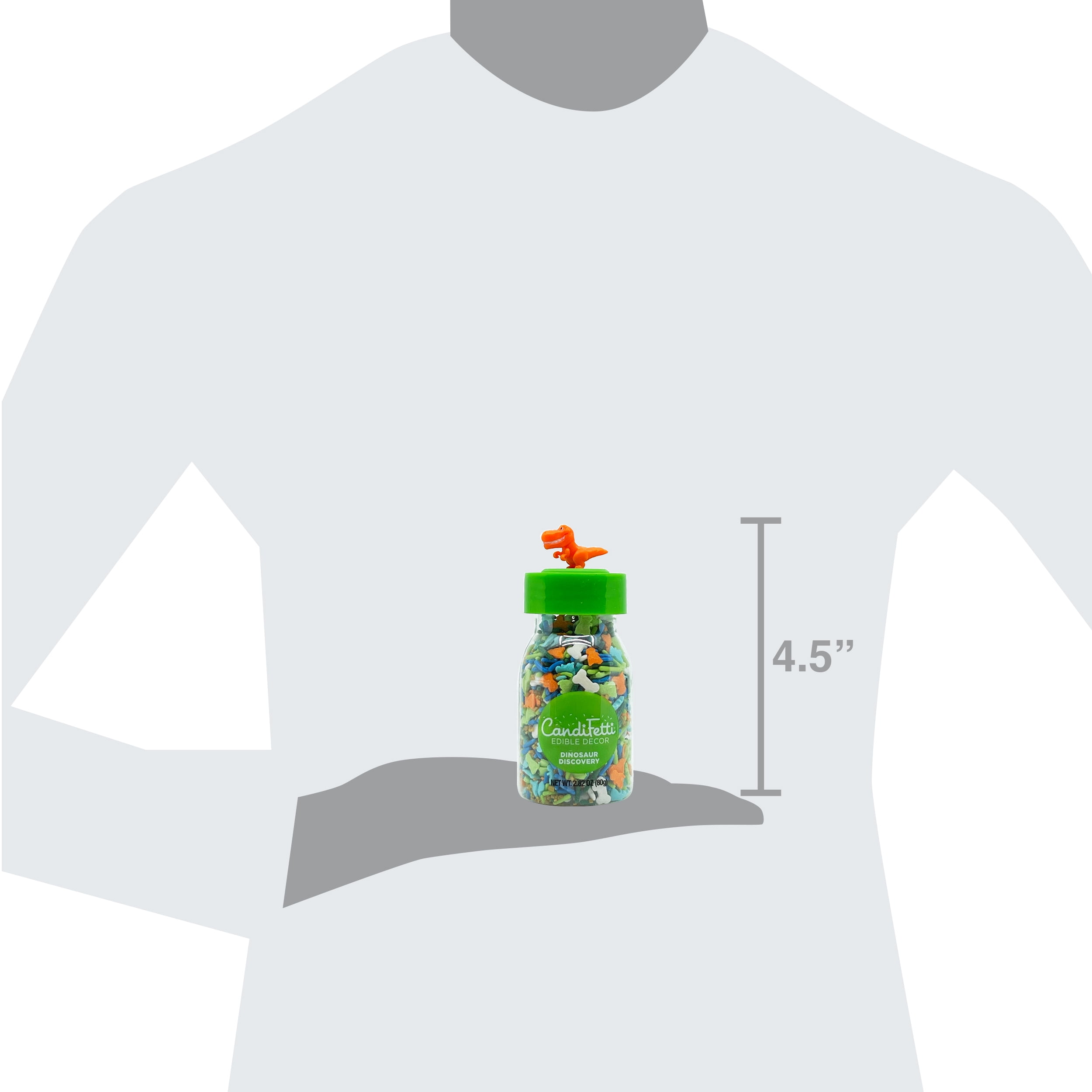 CandiFetti Edible Decor Dinosaur Discovery Multi-Color Dessert Sprinkles, 2.82 oz
