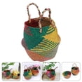thumbnail image 2 of Portable Woven Basket Woven Storage Basket Laundry Basket Clothes Storage Basket, 2 of 8
