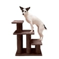 thumbnail image 1 of Furhaven Pet Stairs - Steady Paws Easy Multi-Step Pet Stairs Assist Ramp for Dogs and Cats, Brown, 3-Step, 1 of 1