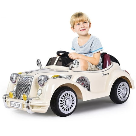 Costway 12V Kids Ride On Car Battery Powered Classic toy Car RC Remote control &