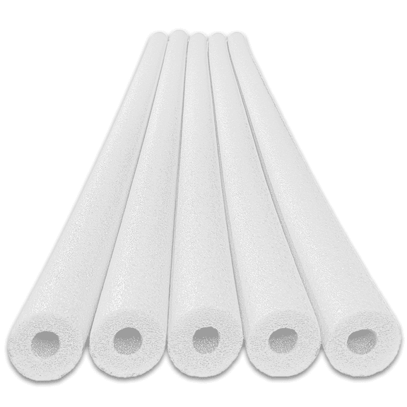 Oodles of Noodles Deluxe Foam Pool Swim Noodles White - 5 Pack