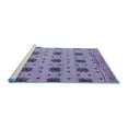 thumbnail image 2 of Ahgly Company Machine Washable Indoor Square Abstract Blue Modern Area Rugs, 8' Square, 2 of 4