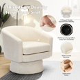 thumbnail image 3 of EDTara Fauteuil d'Appoint Pivotant Simple en Chenille, Fauteuil Lounge Moderne Pivotant à 360 Degrés avec Rangement Intégré, 3 of 7
