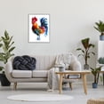 thumbnail image 3 of Stupell Industries Rooster with Modern Splash Animals & Insects Painting Gray Framed Art Print Wall Art, 24 x 30, 3 of 9