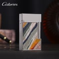 thumbnail image 6 of Kerosene lighter, Top Metal Pocket Lighter Daily Use, Sold Without Fuel.,SKU00822-金色方块木纹（木纹颜色随机）, 6 of 11