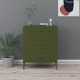 thumbnail image 1 of vidaXL Commode Vert Olive 80x35x101,5 cm Acier, 1 of 5