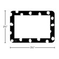 Black and white painted dots name tags/labels multipack
