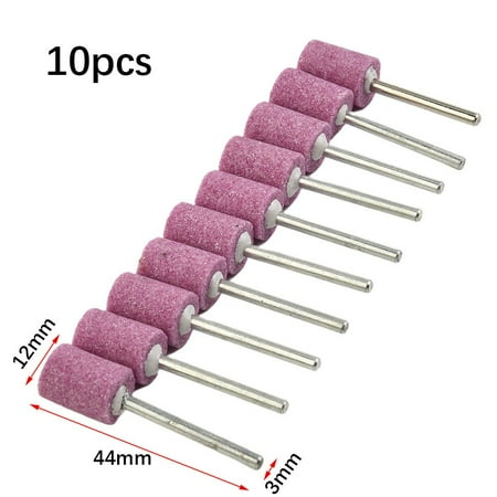 

10pcs 12mm Cylinder Abrasive Mounted Stone Rotary Tool Grinding Head Polishing