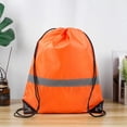 thumbnail image 4 of Waterproof Sports Shoulder Bag Light Weight Portable Fitness Handbag Reflective Stripe Drawstring Gym Backpack Yellow, 4 of 4