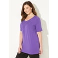 thumbnail image 3 of Catherines Women's Plus Size Suprema Pintuck Tee, 3 of 6