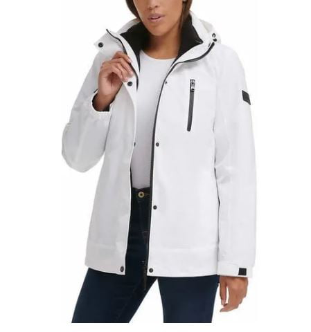 Calvin Klein Ladies' 3-in-1 All Weather System Jacket, White - Small -  