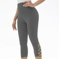thumbnail image 5 of WQQZJJ Women's Yoga Fitness Pants Summer High Waist Solid Color Slim Leggings Comfortable Soft Cycling Running Capri Pants, 5 of 8