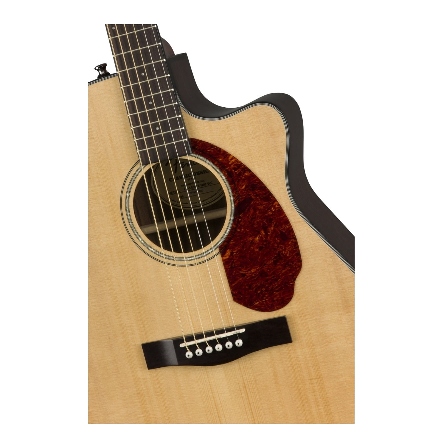 Fender CC-140SCE Concert 6-String Acoustic Guitar (Right-Hand, Natural)