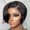 13×4×1 T Part Lace/Straight/#1B, variant on Short Curly Pixie Cut Wigs 6 Inch 13x1 Lace Front Wig Human Hair Short Curly Human Hair Wigs for Women Pixie Wigs #99J