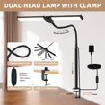 thumbnail image 3 of Lámpara LED de escritorio Voncerus Double Head Architect, color negro claro, 3 of 6