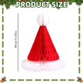 thumbnail image 3 of 2Pc Christmas 3D Honeycomb Paper Ornaments, Hanging Santa Hat Paper Decorations, Foldable Paper Snowflake Hanging Decor, Winter Holiday Ceiling Hangings, Xmas Paper Craft Party Supplies, 3 of 5