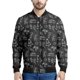 thumbnail image 3 of Chaqueta con cremallera con estampado de olas del océano vintage para hombre, chaqueta holgada informal de manga larga con estampado 3D de autobús de la paz y plumas, abrigo de calle, 3 of 5